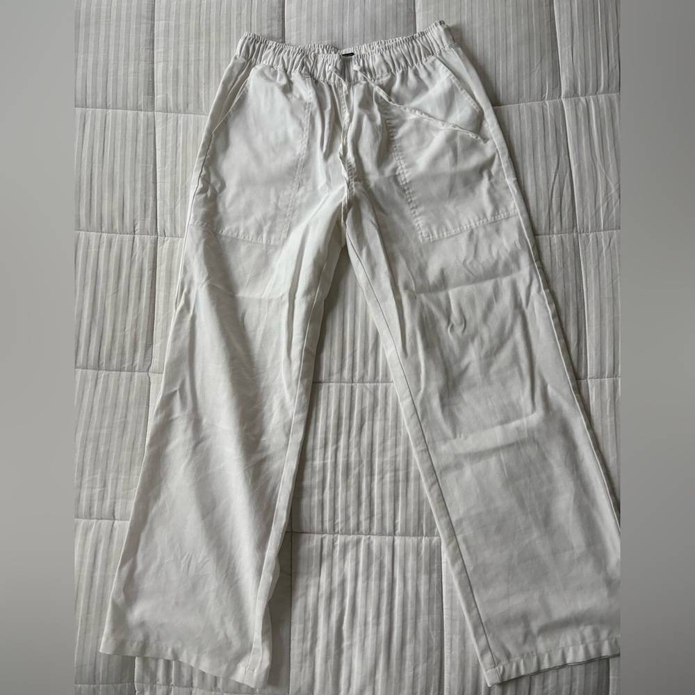 White Casual Pants